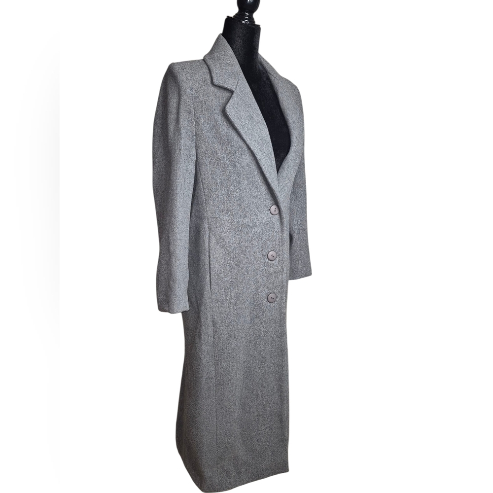 Vintage Women's Continental 100% Wool Trench Coat Jacket. Union Made In The USA. - Picture 2 of 11